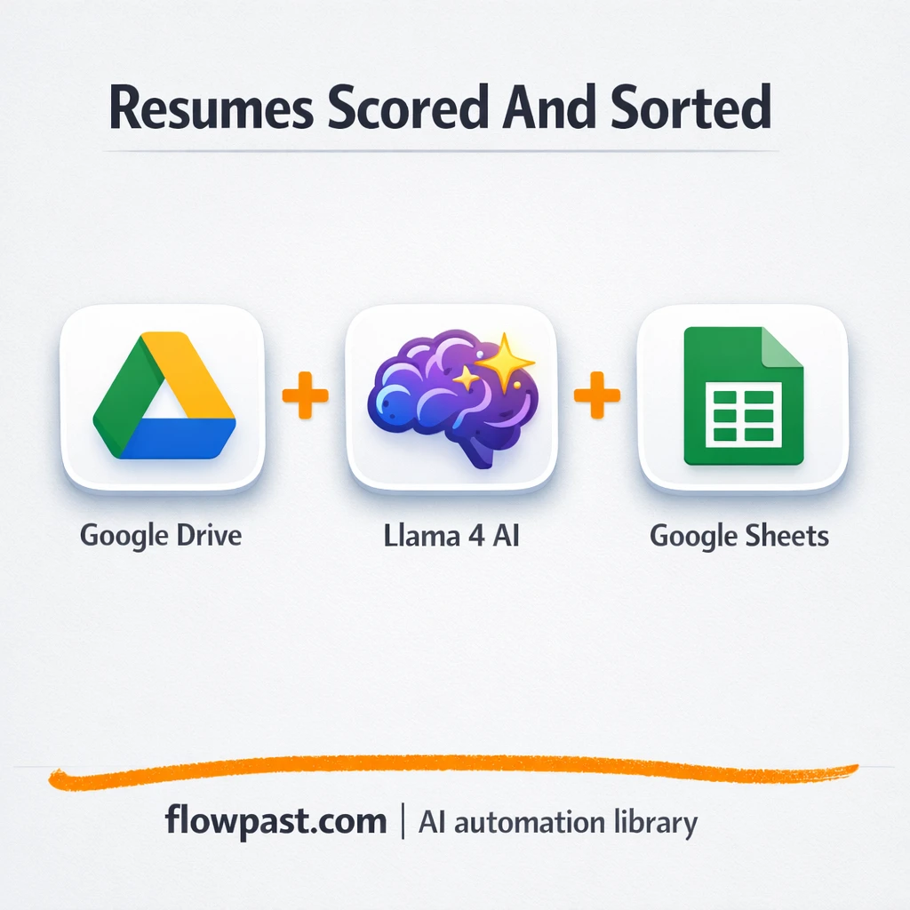 Google Drive to Google Sheets, resumes scored and filed - n8n workflow automation template