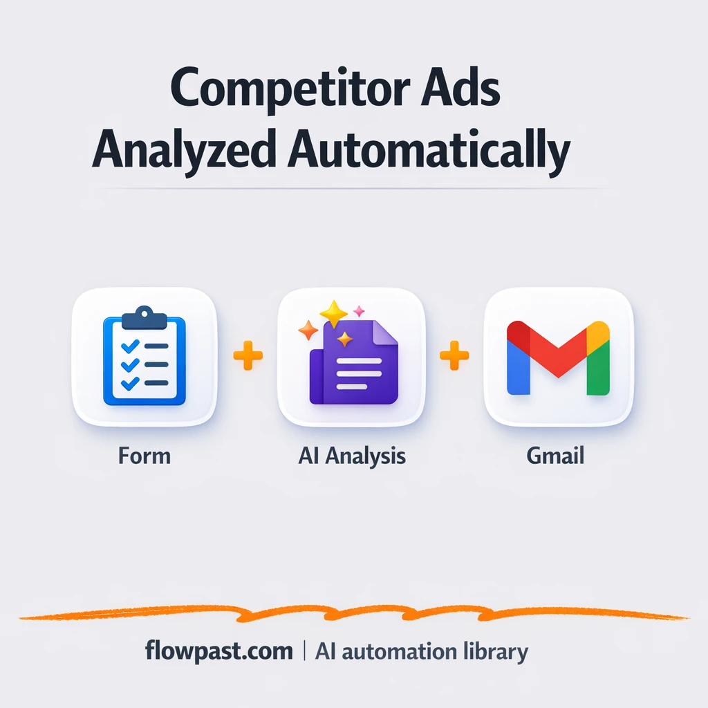Apify to Gmail, competitor Facebook ad reports - n8n workflow automation template
