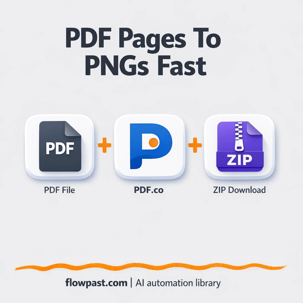 PDF.co + Google Drive: PDF pages to PNGs, zipped - n8n workflow automation template