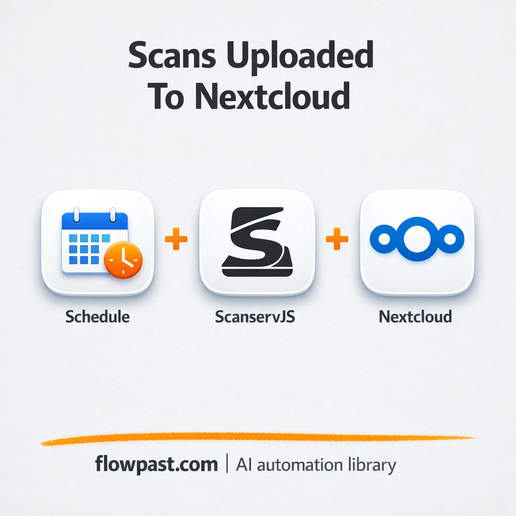 ScanservJS to Nextcloud, scans filed without uploads - n8n workflow automation template