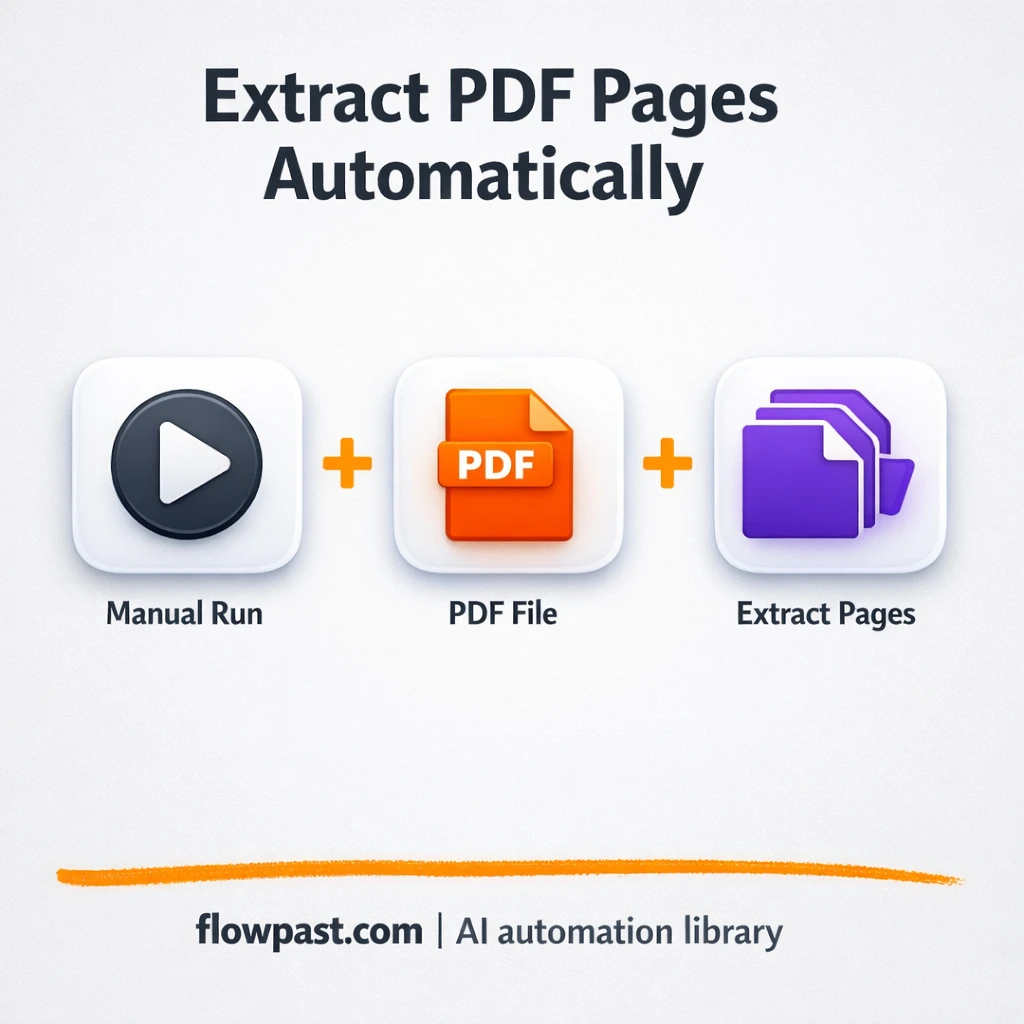 CustomJS + Google Drive: extract only PDF pages - n8n workflow automation template