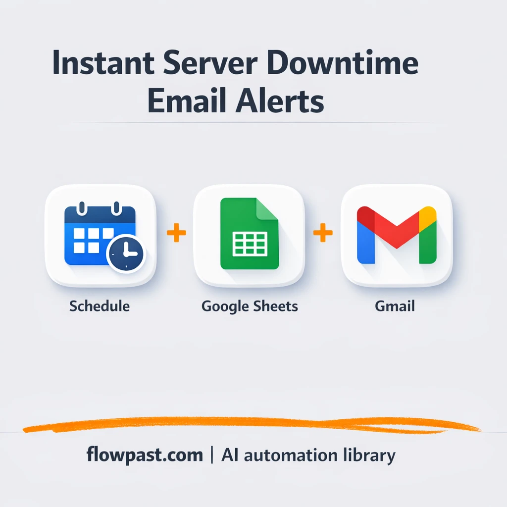 Google Sheets + Gmail: catch downtime fast - n8n workflow automation template