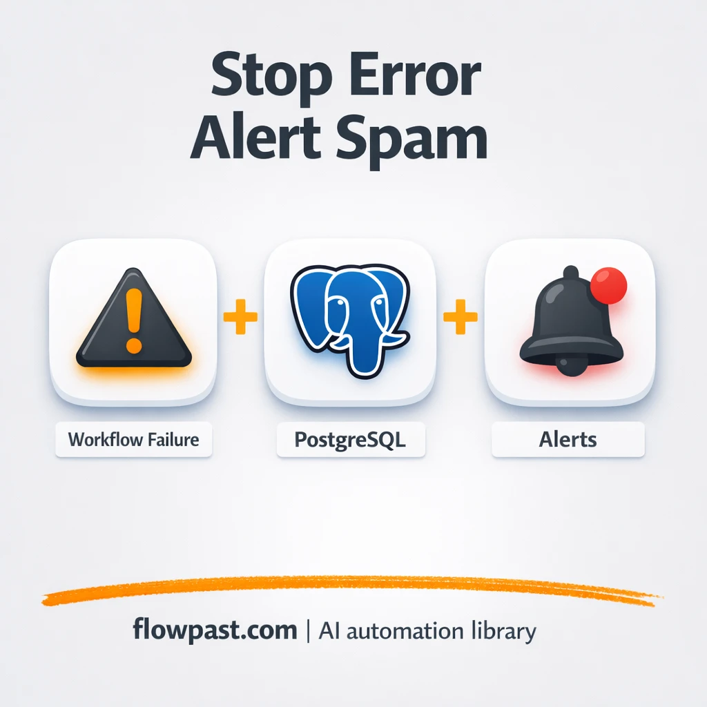 Postgres + Email: error logs without alert spam - n8n workflow automation template