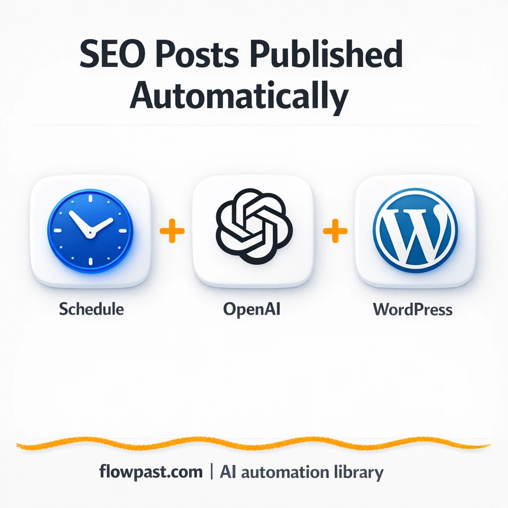 WordPress + OpenAI, SEO posts published on autopilot - n8n workflow automation template