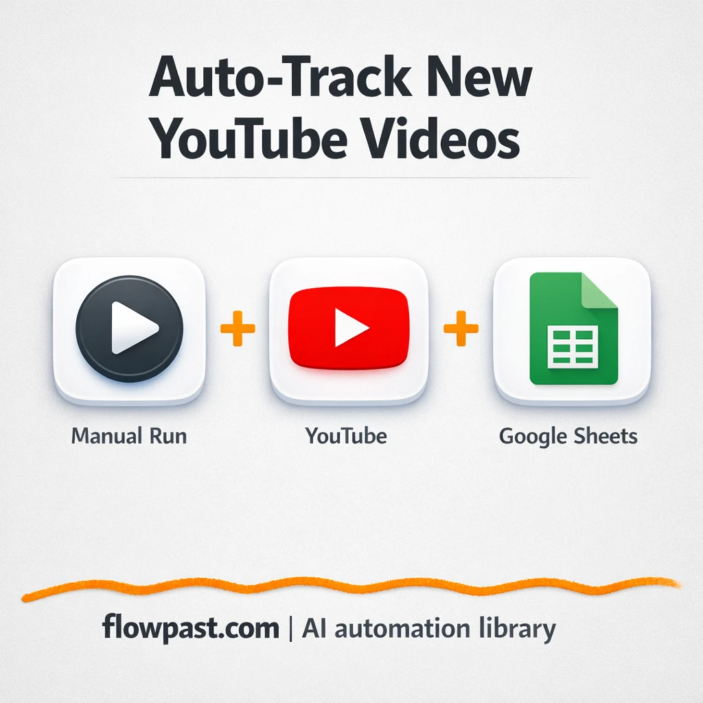 YouTube to Google Sheets, new videos logged for you - n8n workflow automation template