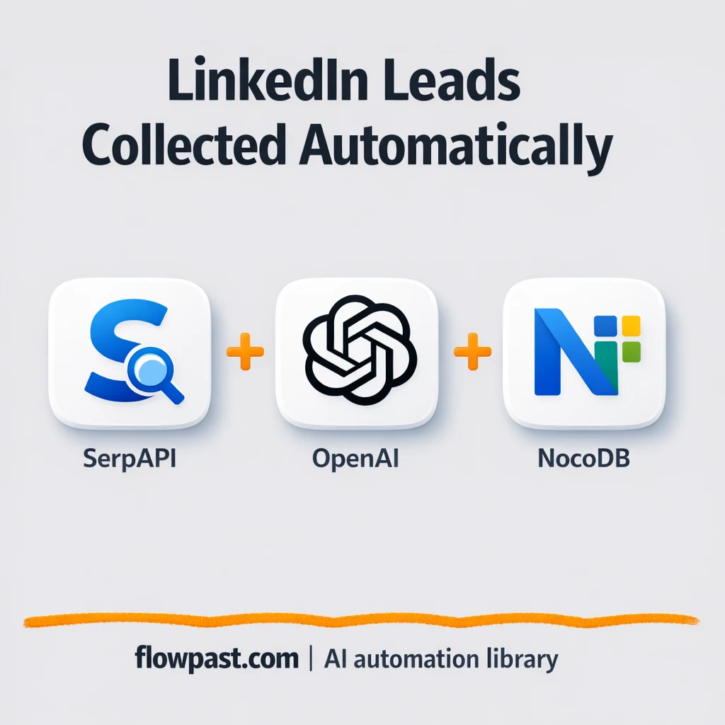 SerpAPI to Excel, clean LinkedIn lead lists fast - n8n workflow automation template