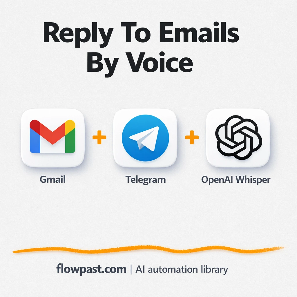 Telegram to Gmail, voice notes become draft replies - n8n workflow automation template