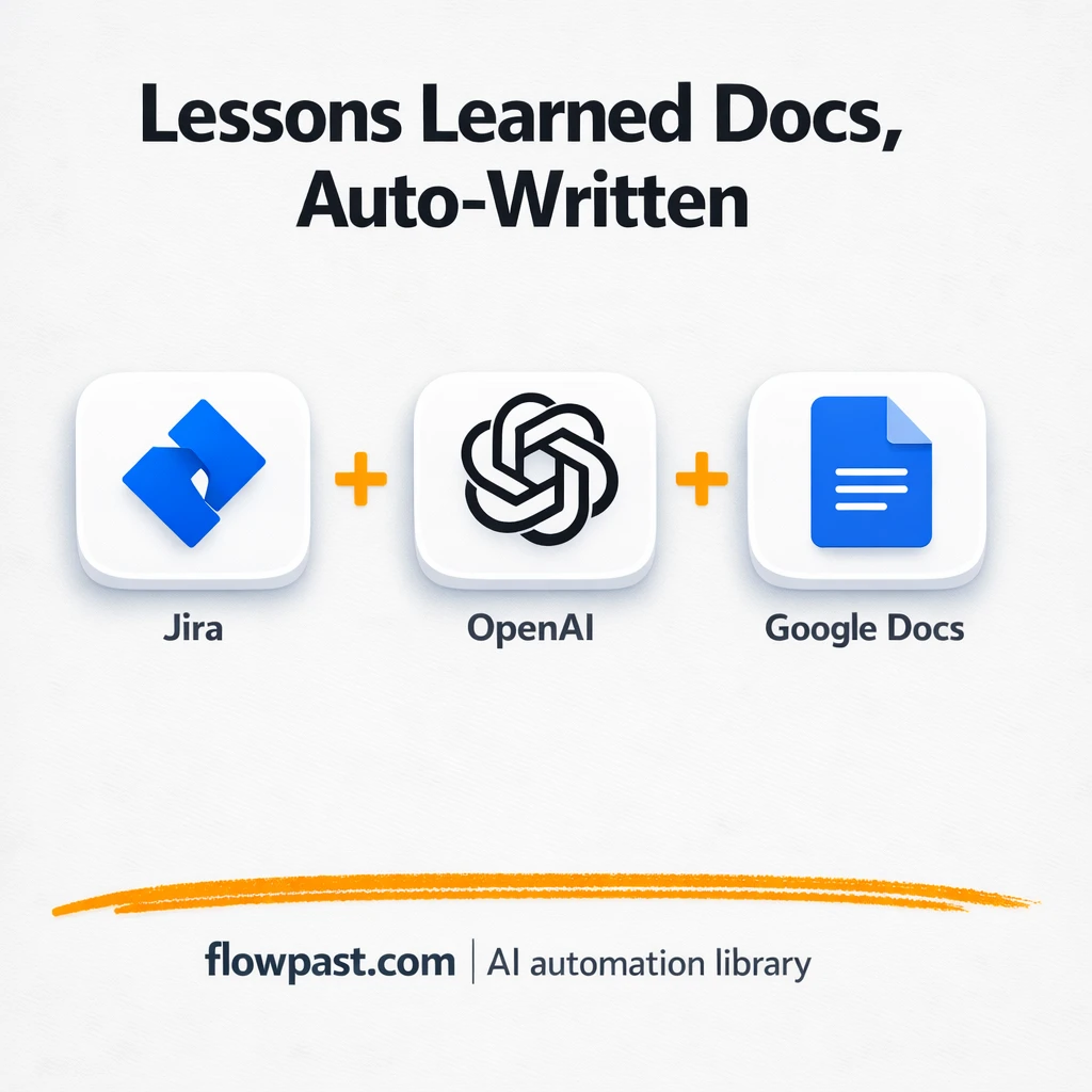 Jira to Google Docs, retros written for every Epic - n8n workflow automation template
