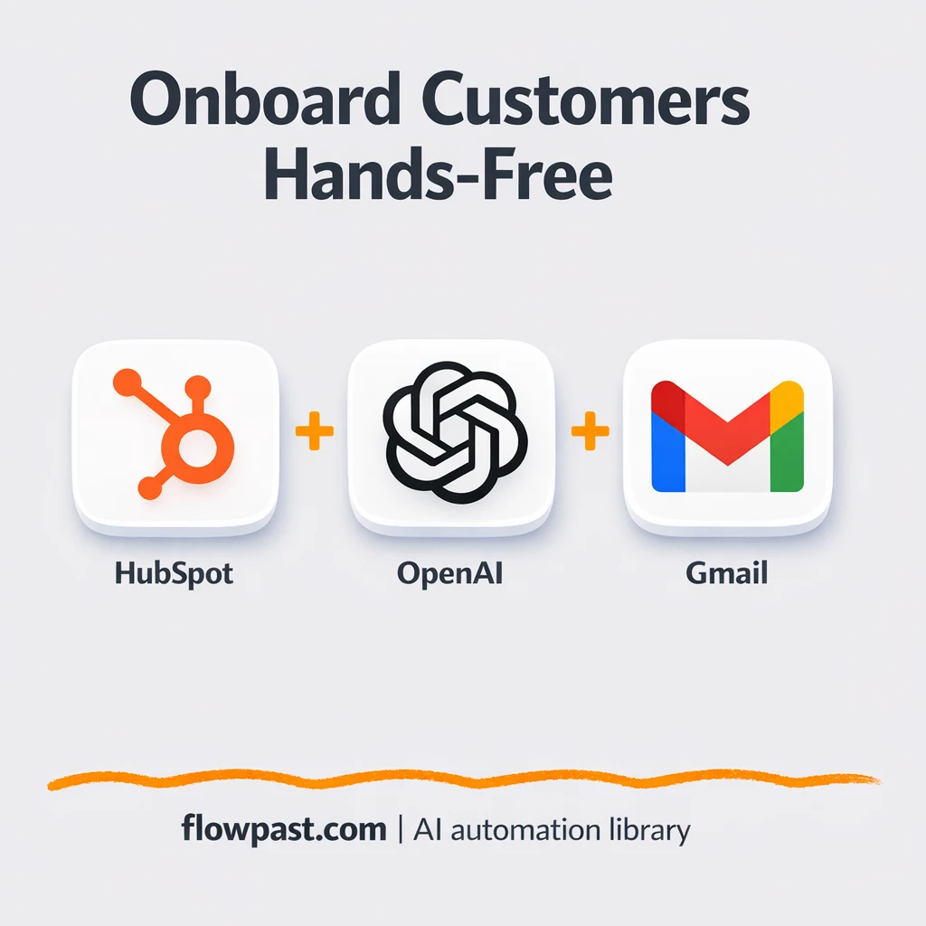 HubSpot + Gmail: welcome emails sent automatically - n8n workflow automation template