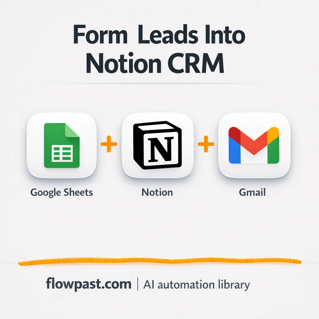 Google Sheets to Notion, leads logged and emailed - n8n workflow automation template