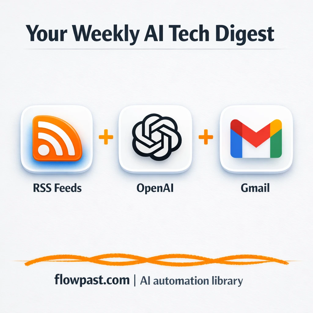 RSS + Gmail: a clean weekly tech brief in your inbox - n8n workflow automation template
