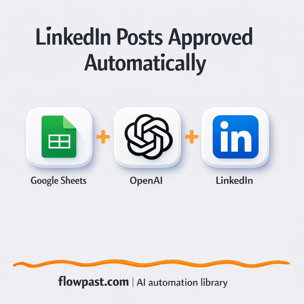 Google Sheets + Gmail: LinkedIn posts approved fast - n8n workflow automation template
