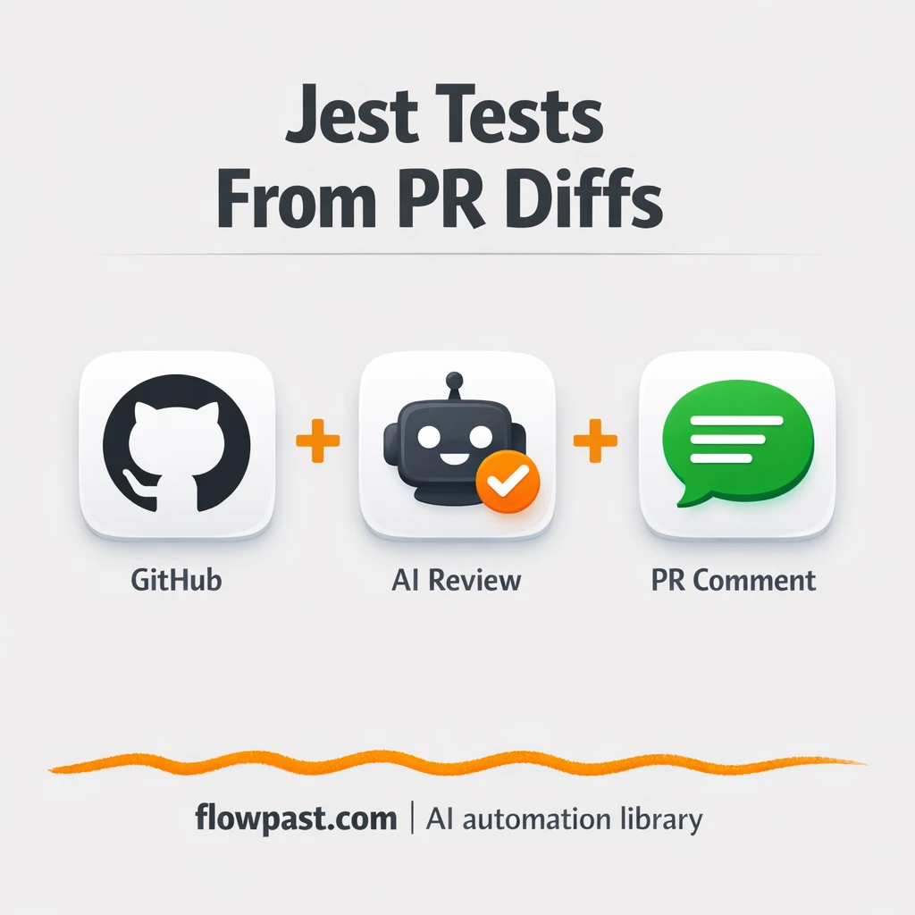GitHub + OpenAI: PR-ready Jest tests posted for you - n8n workflow automation template