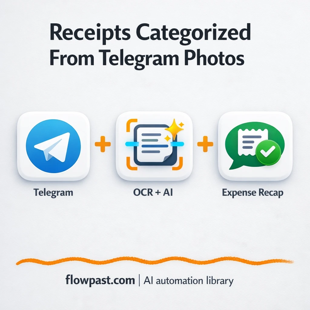 Telegram to Google Sheets, receipts logged clean - n8n workflow automation template