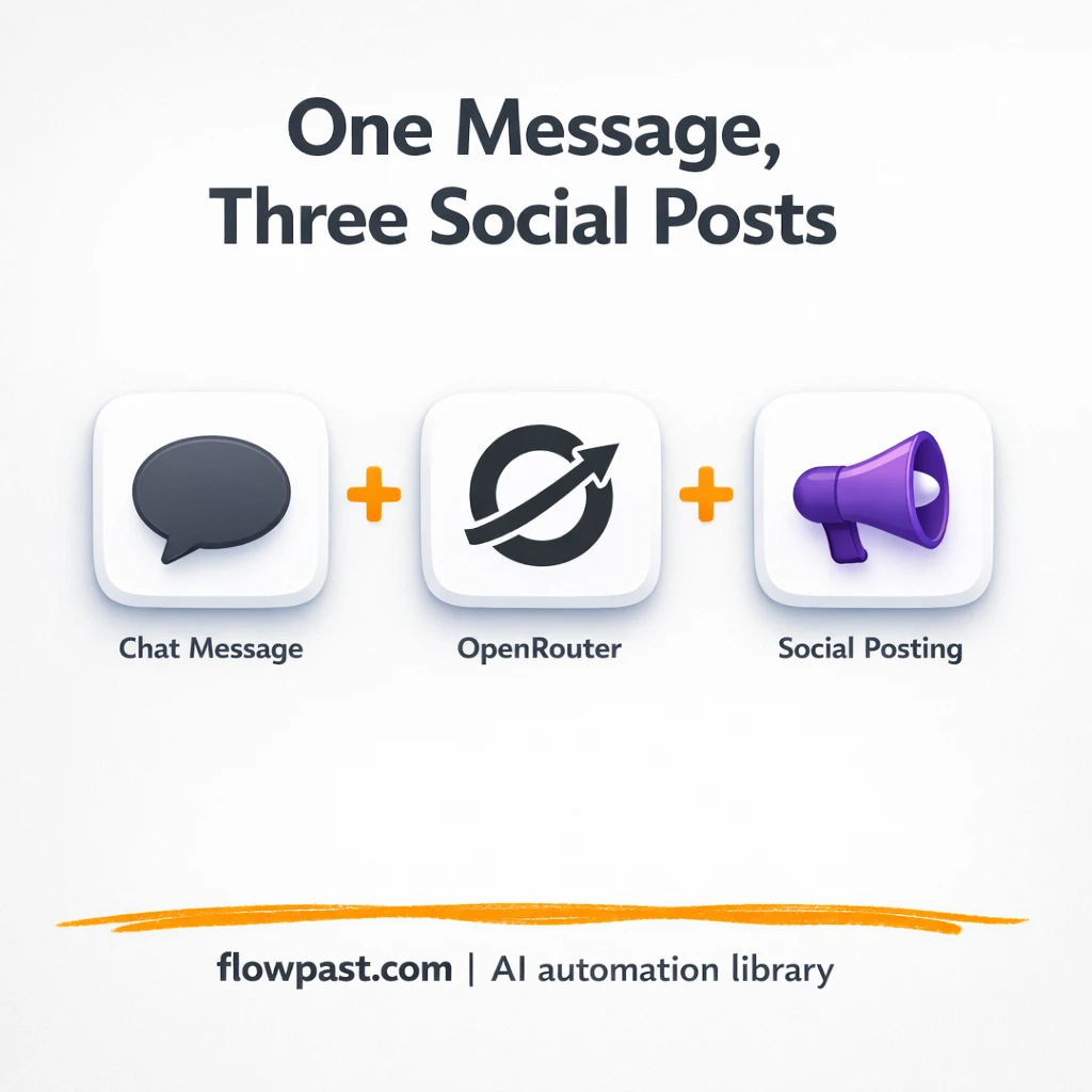 OpenRouter to X and LinkedIn, posts ready to publish - n8n workflow automation template