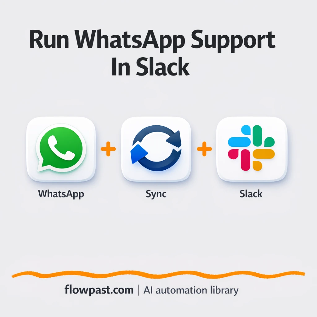 WhatsApp meets Slack for shared support threads - n8n workflow automation template