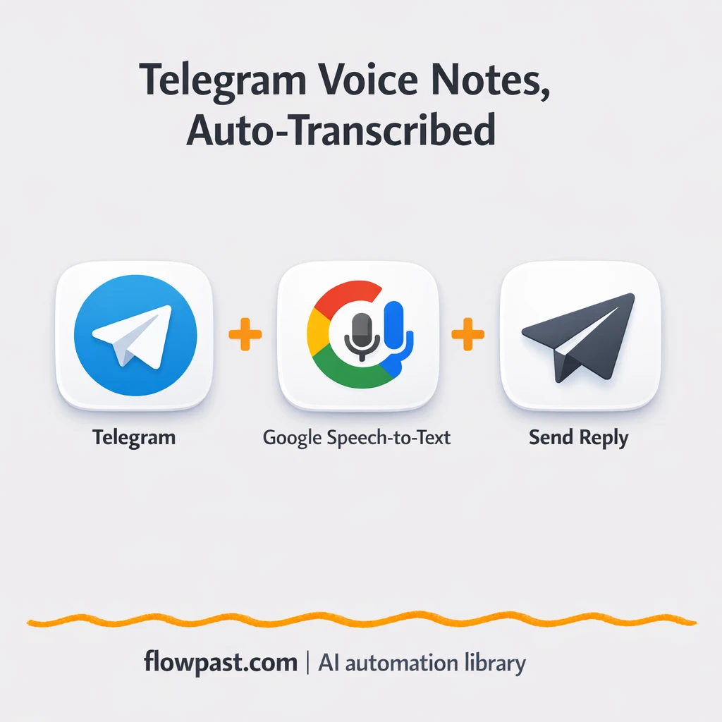 Telegram + Google Speech-to-Text, faster support - n8n workflow automation template