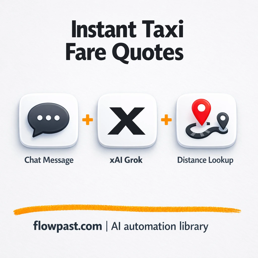 Telegram + Google Maps, instant taxi fare quotes - n8n workflow automation template