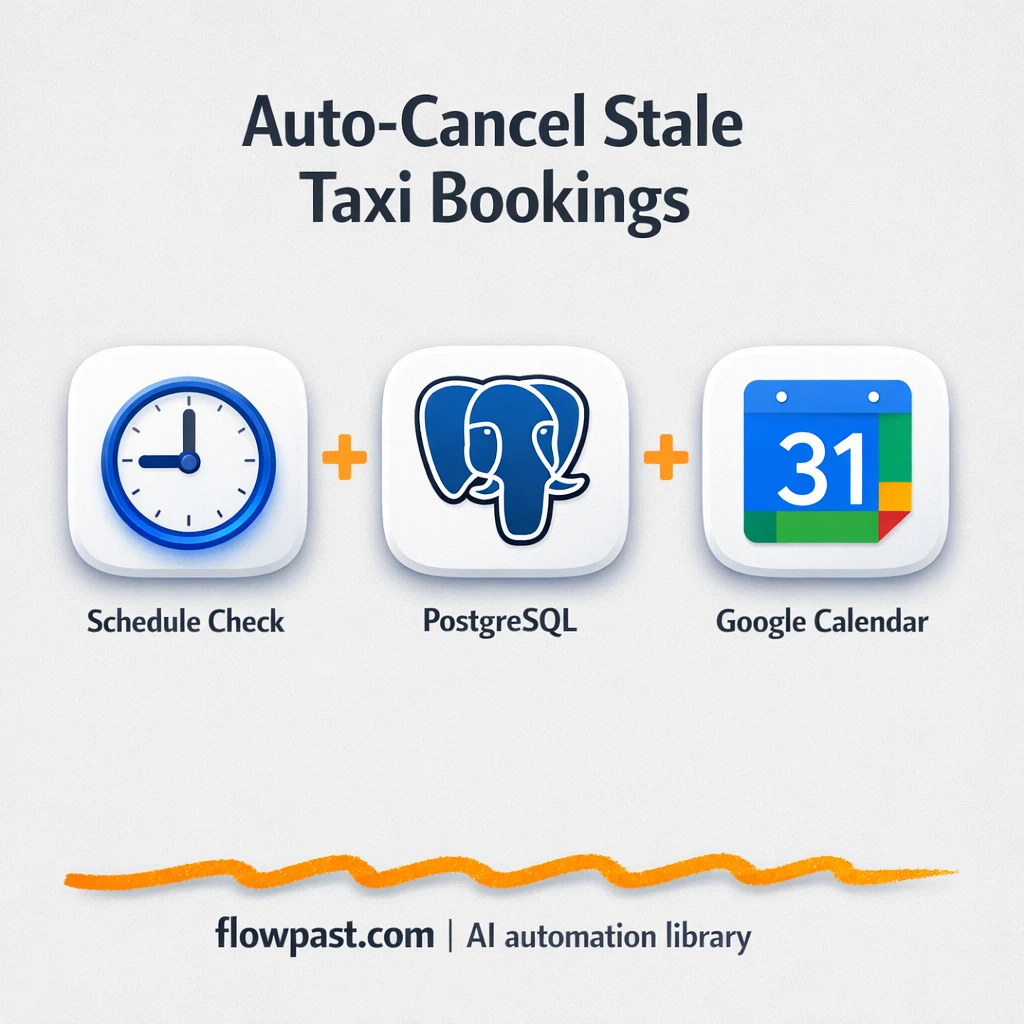 Postgres + Google Calendar: cancel ghost bookings - n8n workflow automation template