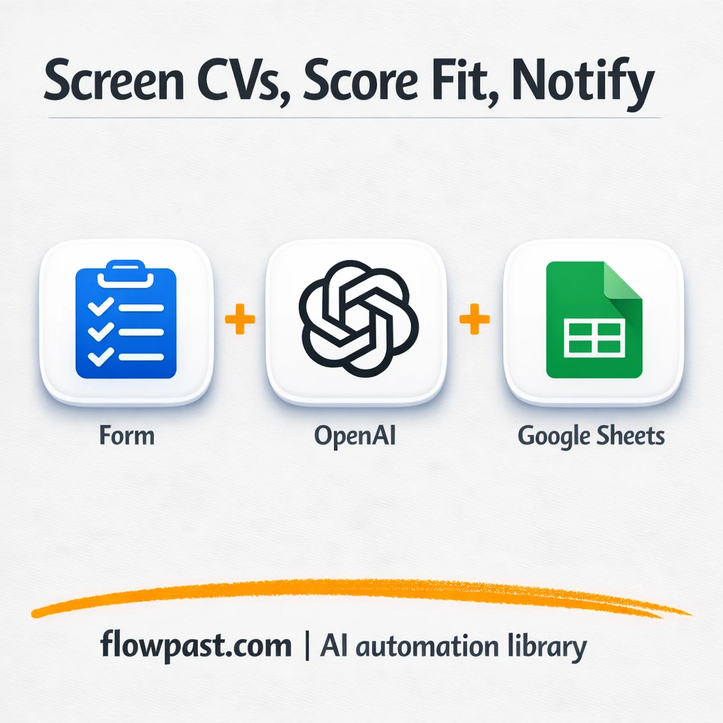 Google Sheets + Gmail, faster resume screening - n8n workflow automation template
