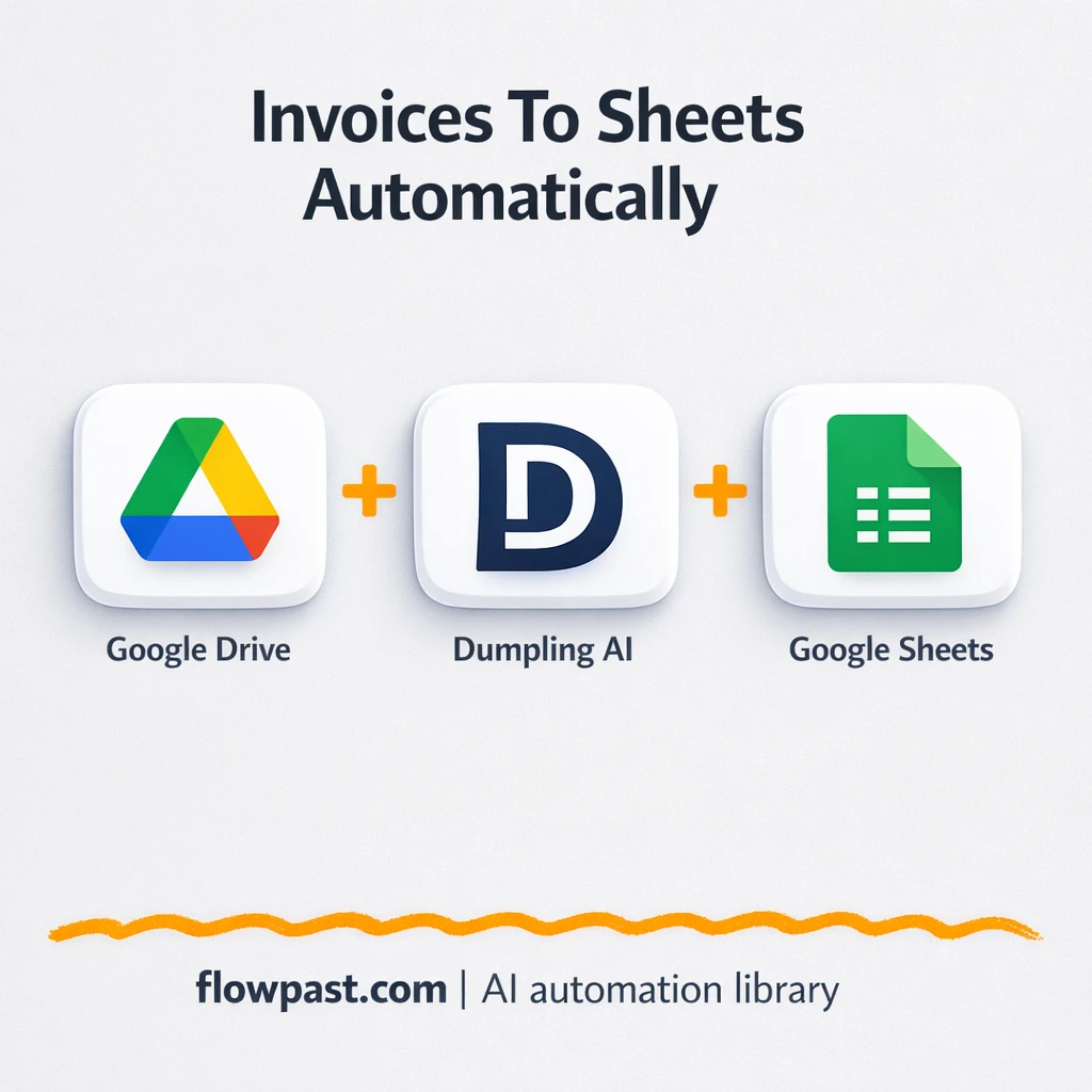 Google Drive to Google Sheets, clean invoice line items - n8n workflow automation template