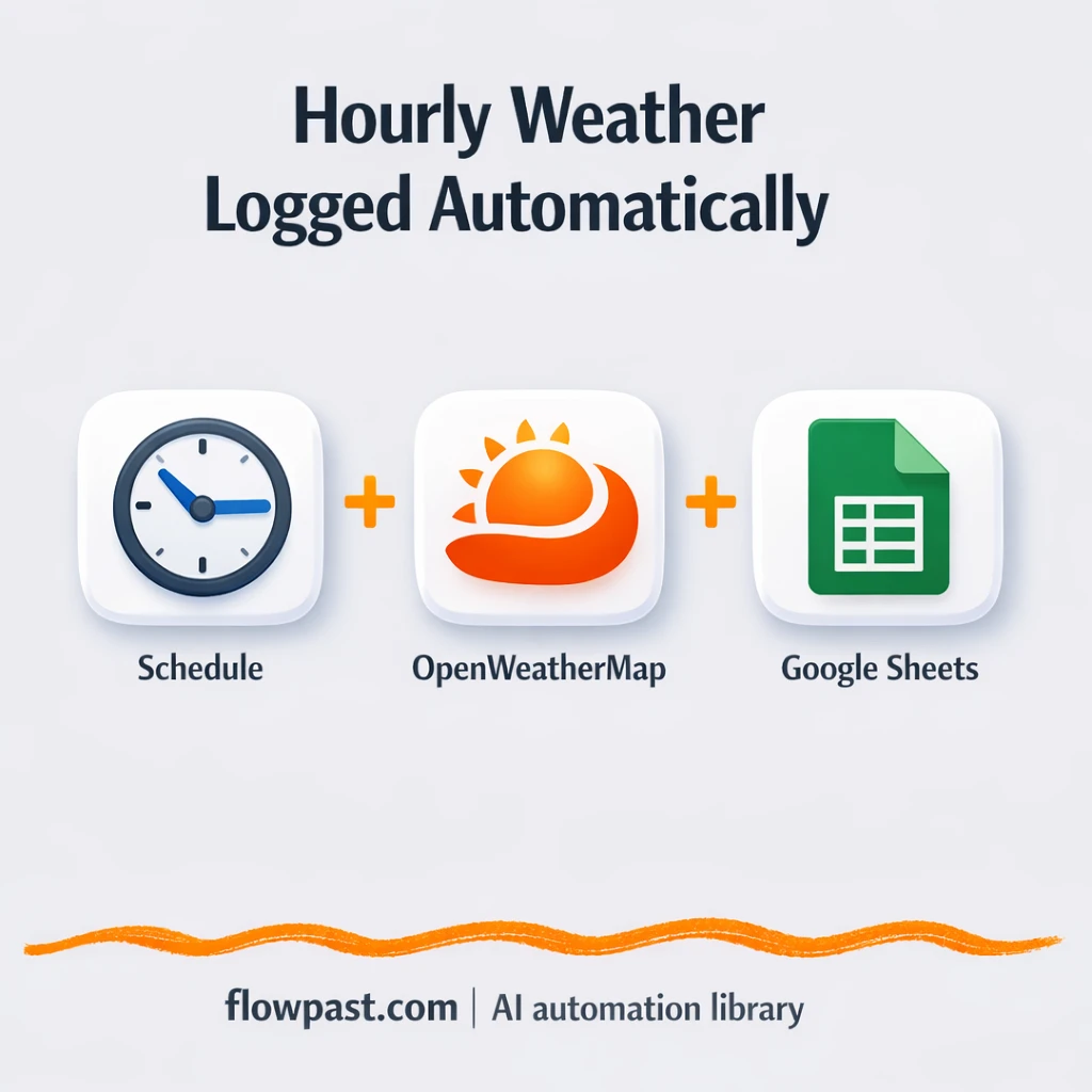 OpenWeatherMap to Google Sheets, weather logs done - n8n workflow automation template