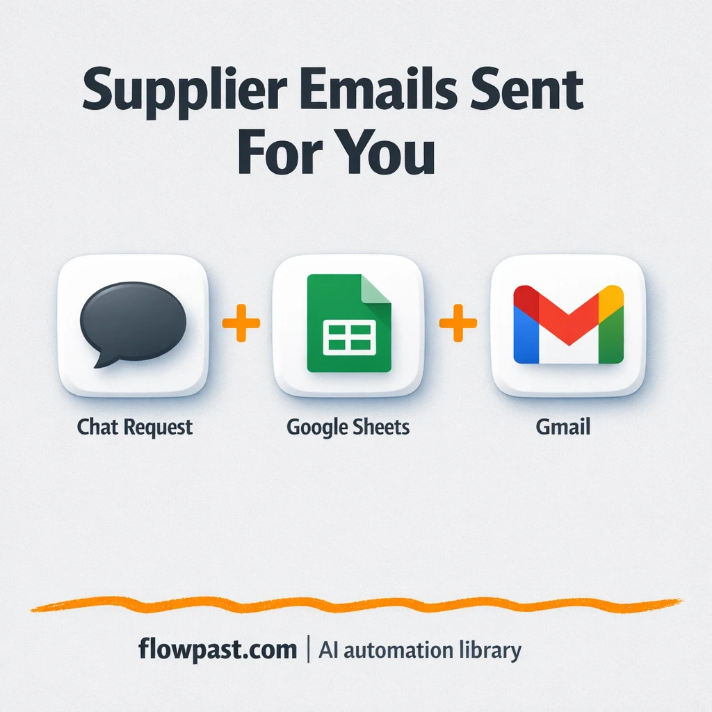 Telegram to Gmail, supplier emails sent correctly - n8n workflow automation template