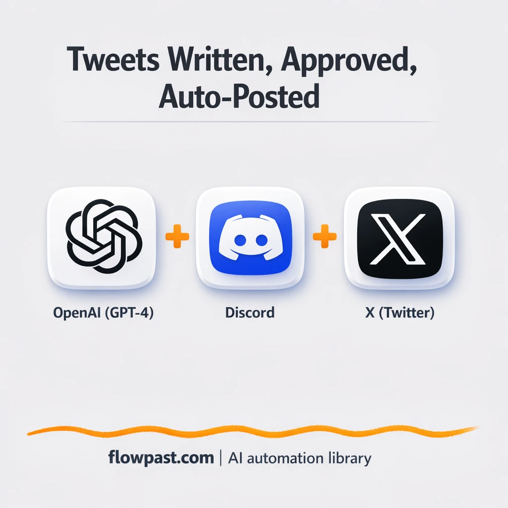 Discord to X, approved tweets posted and tracked - n8n workflow automation template