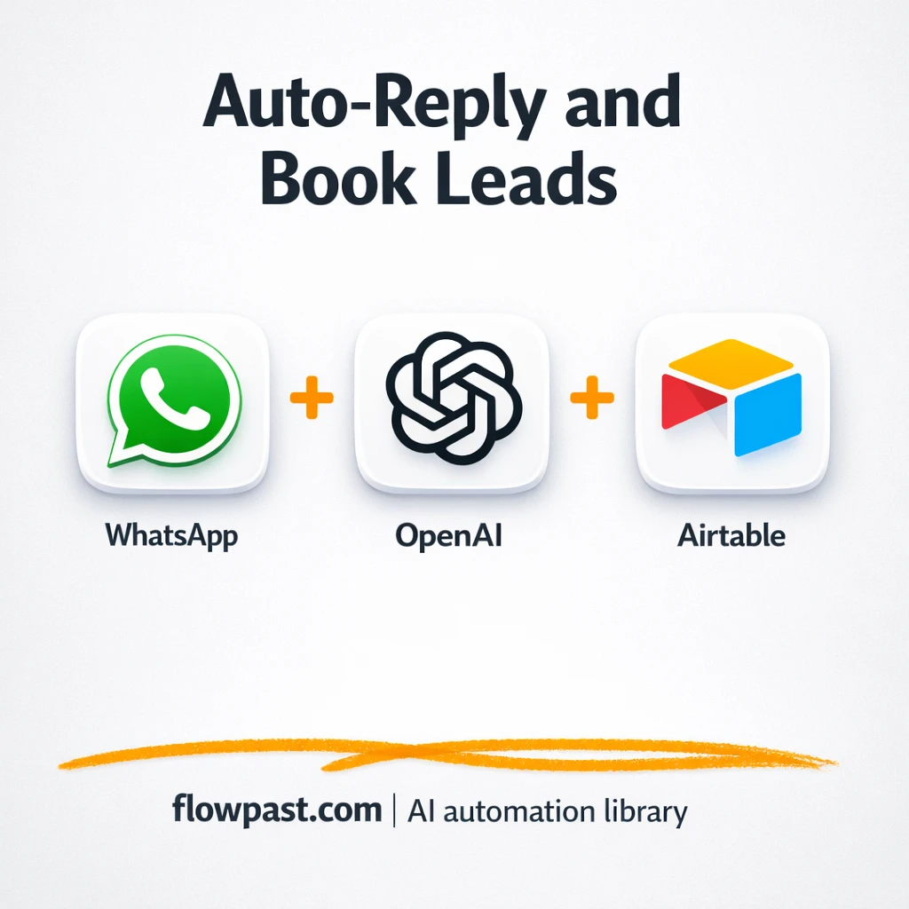 WhatsApp + Airtable: qualify leads and book consults - n8n workflow automation template