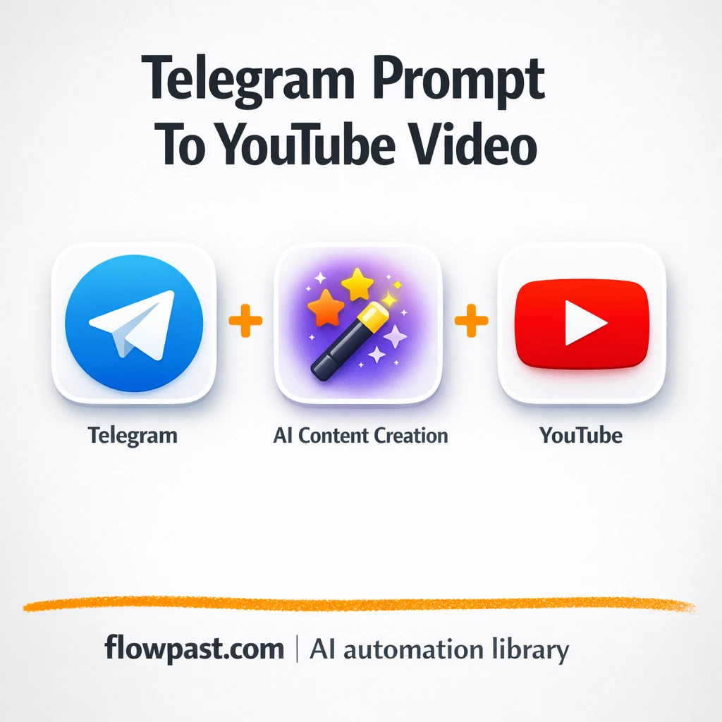 Telegram + YouTube: publish videos from one message - n8n workflow automation template