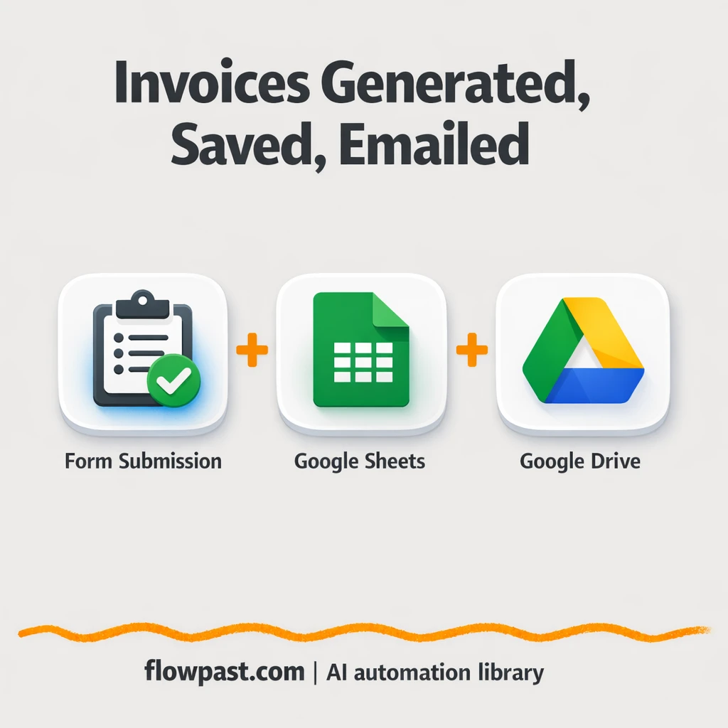 Google Sheets + Google Drive invoices, logged clean - n8n workflow automation template