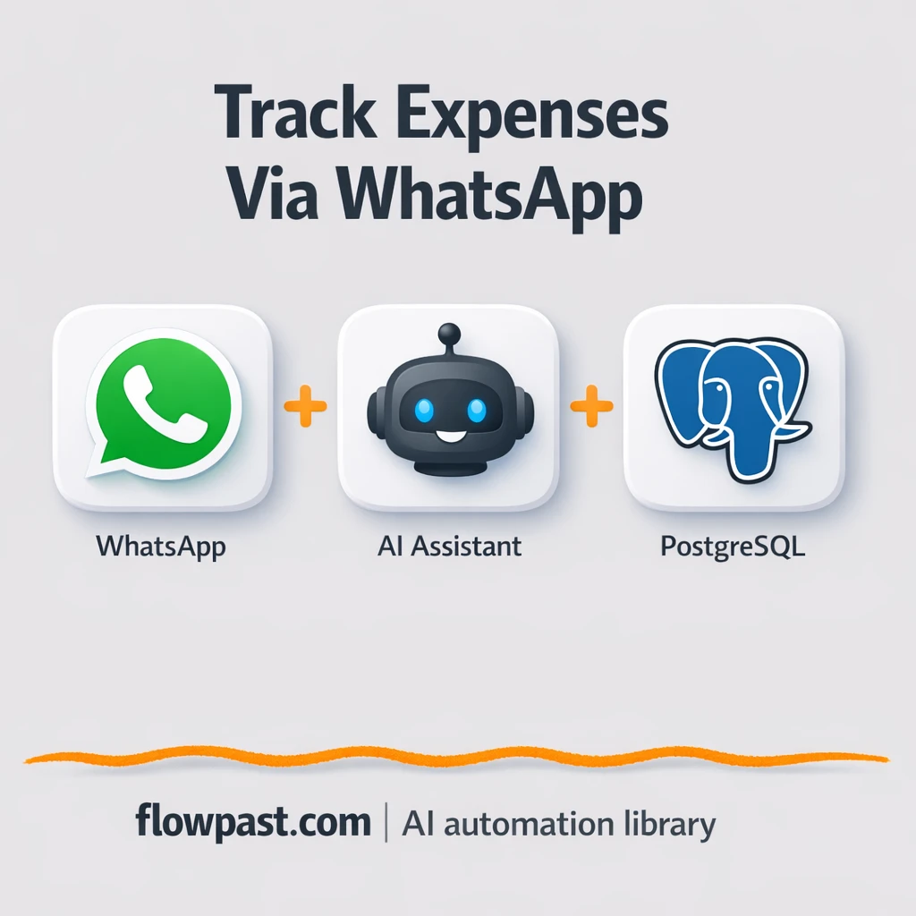 WhatsApp to PostgreSQL, expenses logged as you text - n8n workflow automation template