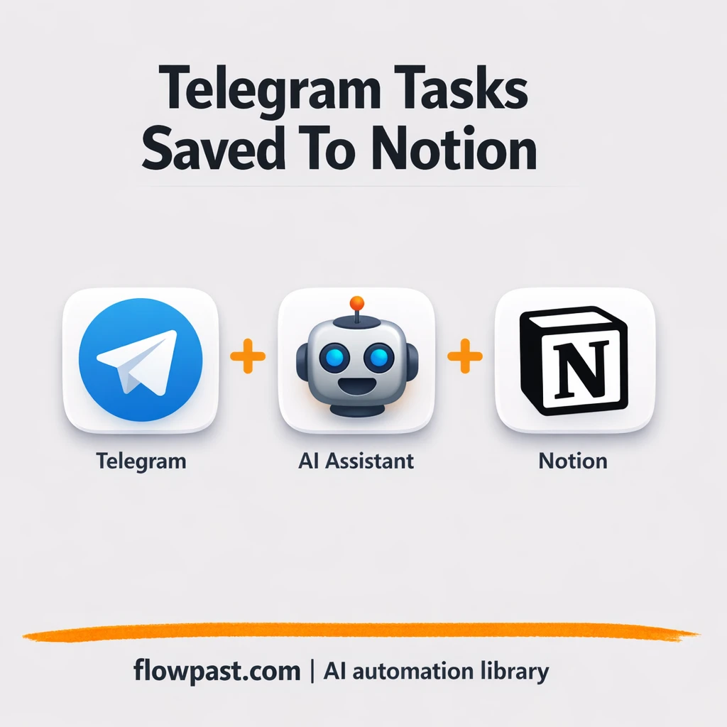 Telegram + Notion: tasks captured and updated for you - n8n workflow automation template