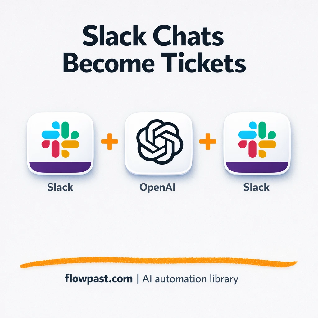Slack + OpenAI: turn messages into clean tickets - n8n workflow automation template