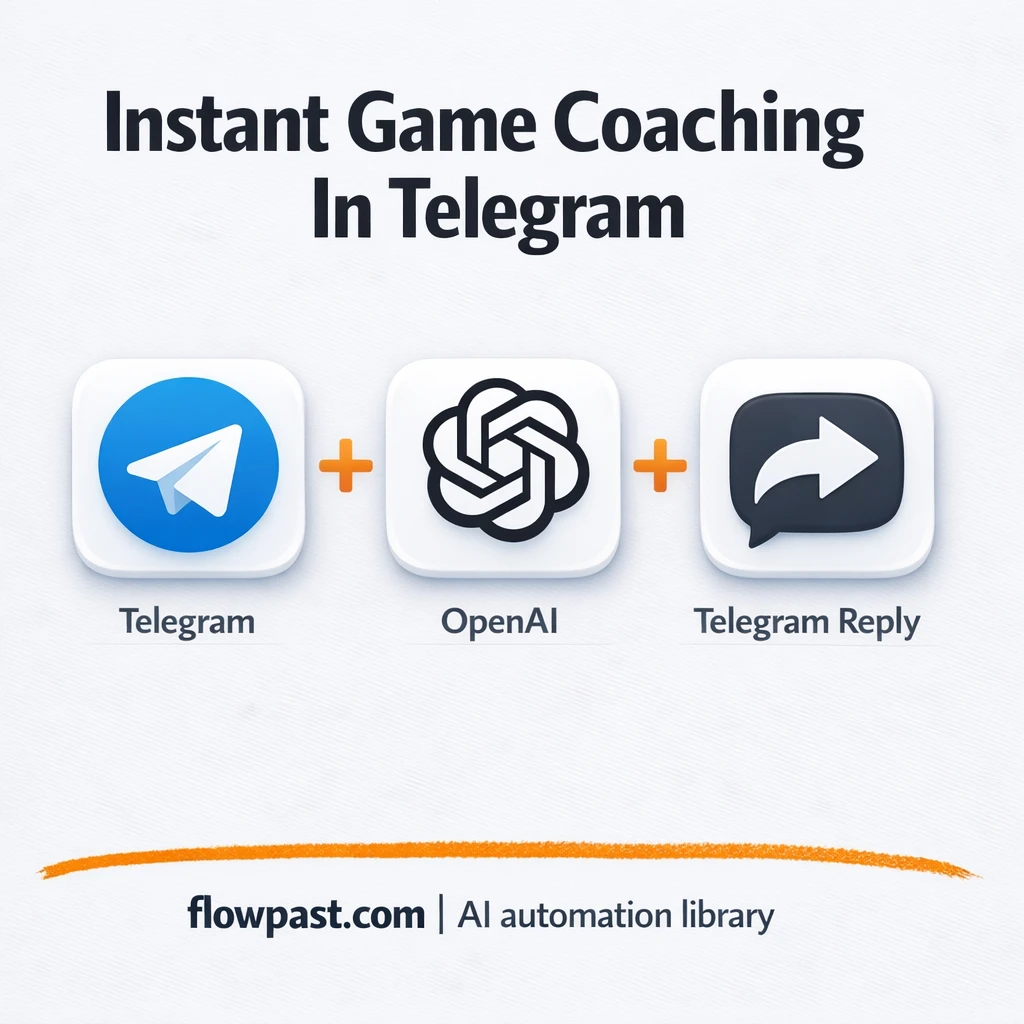 Telegram + OpenAI: instant game move coaching - n8n workflow automation template