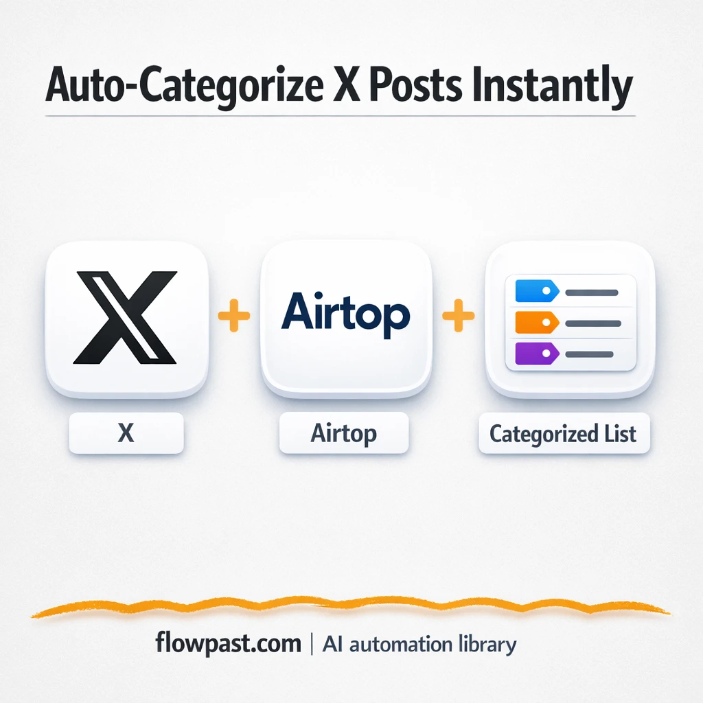 X to Google Sheets, categorized posts without scrolling - n8n workflow automation template