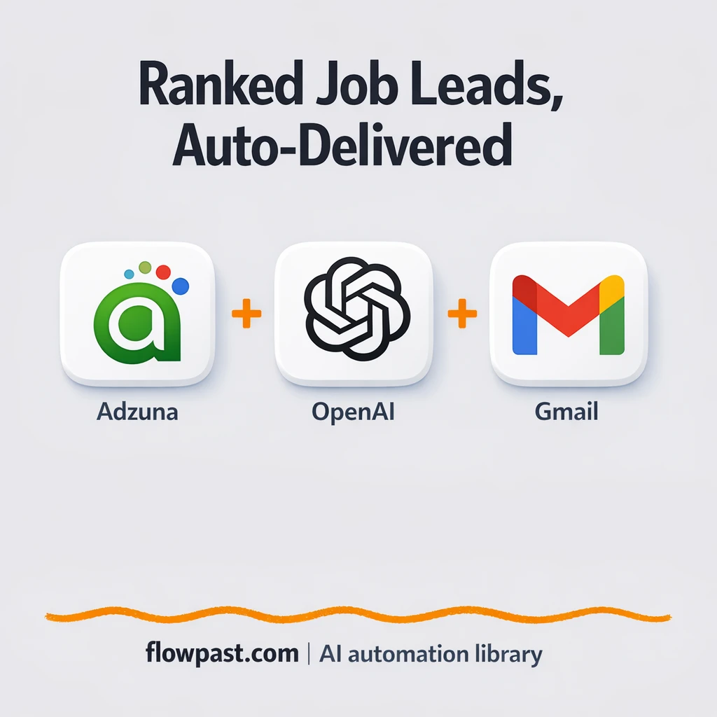 Adzuna to Google Sheets, ranked jobs in one place - n8n workflow automation template