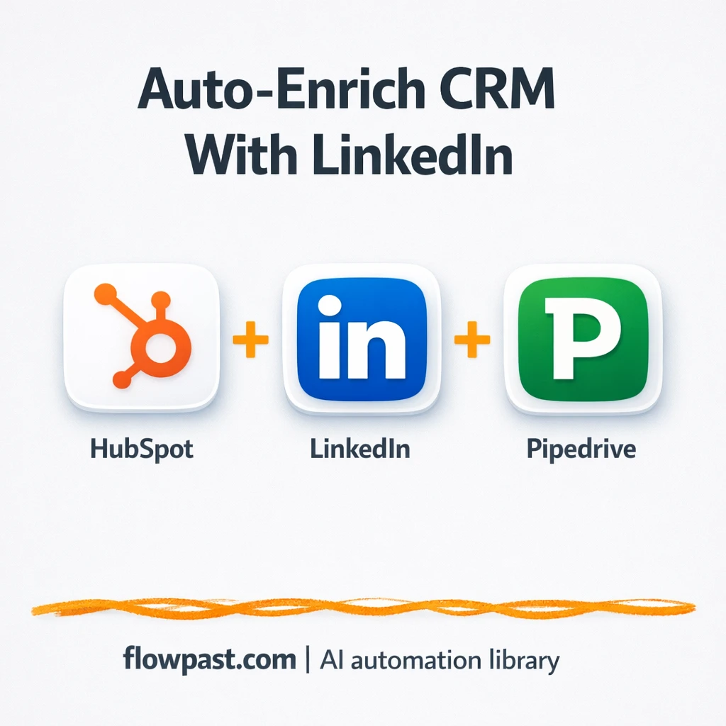 LinkedIn to HubSpot, enriched leads with AI notes - n8n workflow automation template