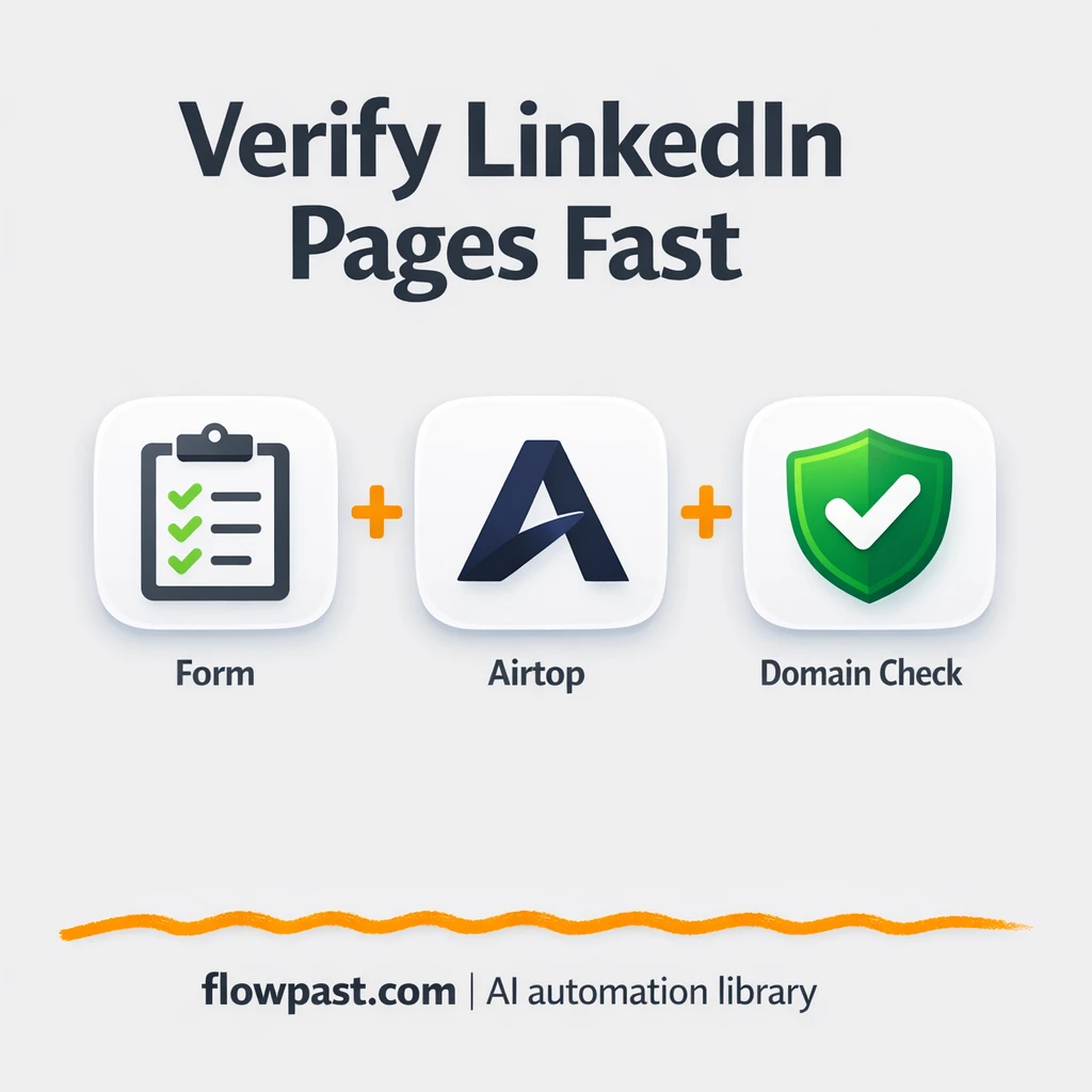 Airtop + Google Sheets: verified LinkedIn URLs - n8n workflow automation template