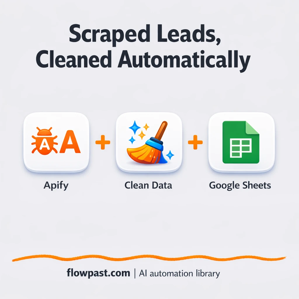 Apify to Google Sheets, clean leads ready to use - n8n workflow automation template
