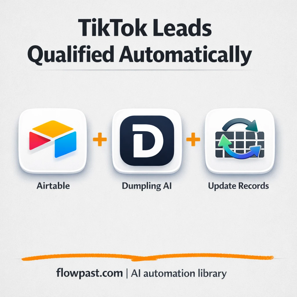 Airtable + TikTok: qualify creators without guesswork - n8n workflow automation template