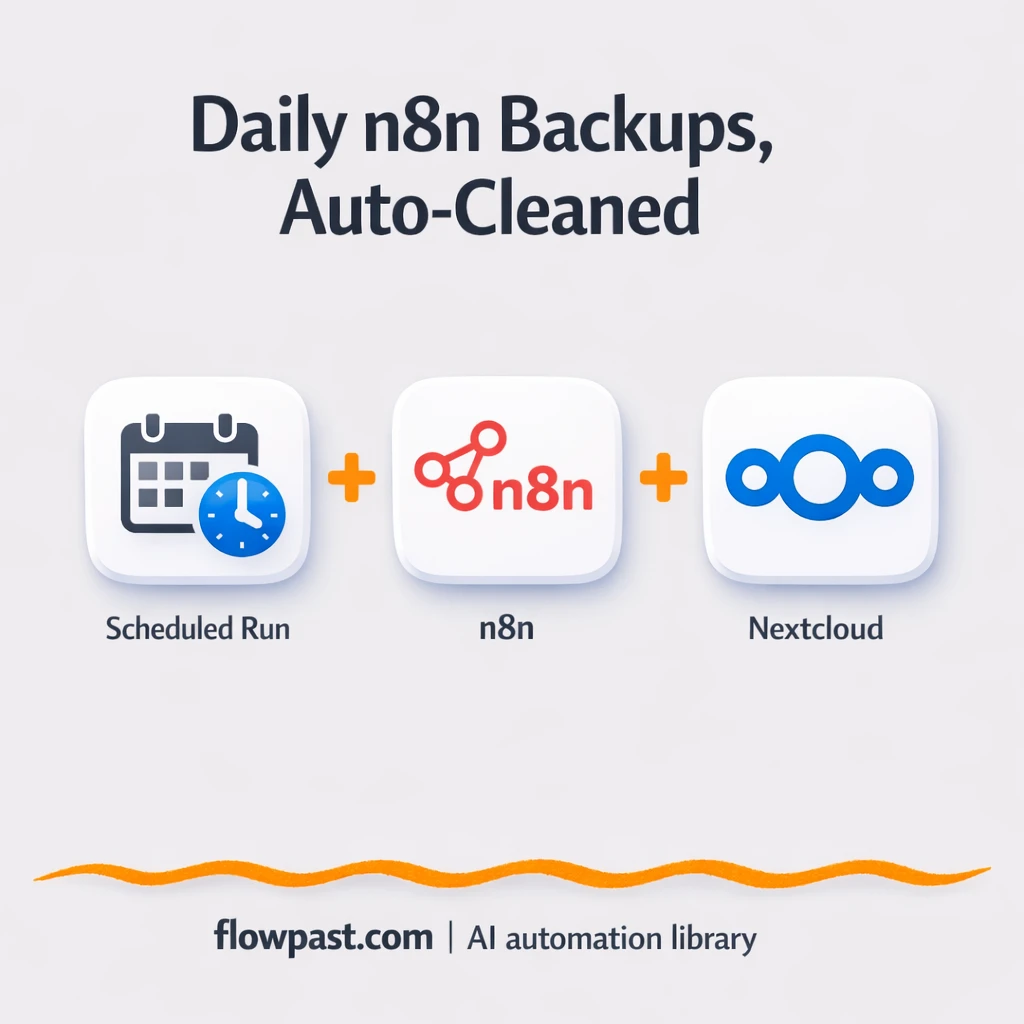 Nextcloud backups that stay clean and easy to restore - n8n workflow automation template
