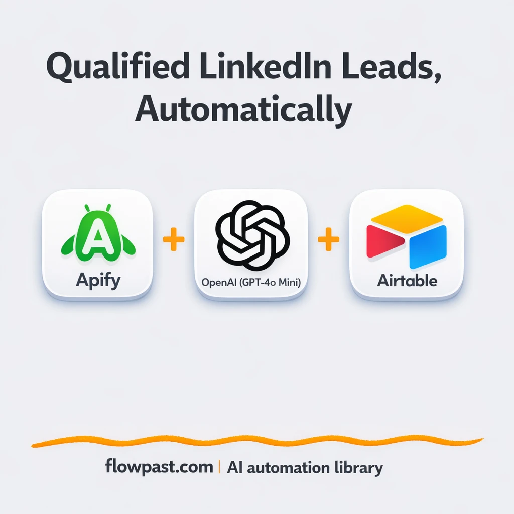 LinkedIn to Airtable, clean hiring leads you can trust - n8n workflow automation template