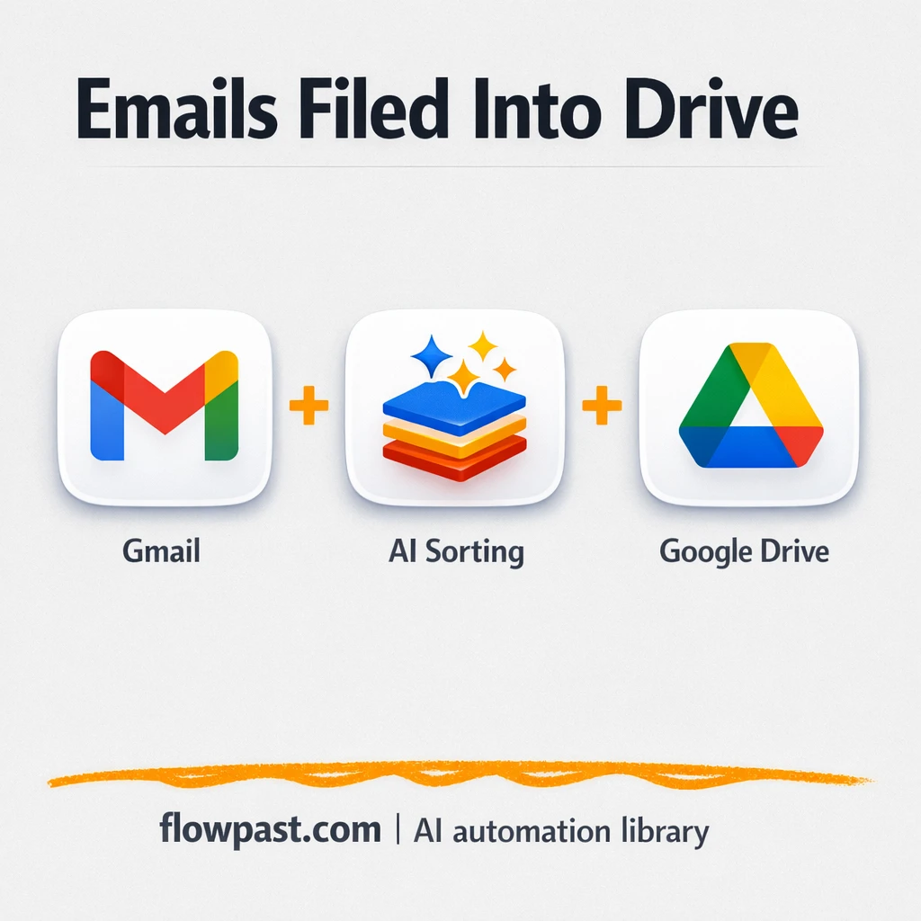 Gmail to Google Drive, files sorted and logged - n8n workflow automation template