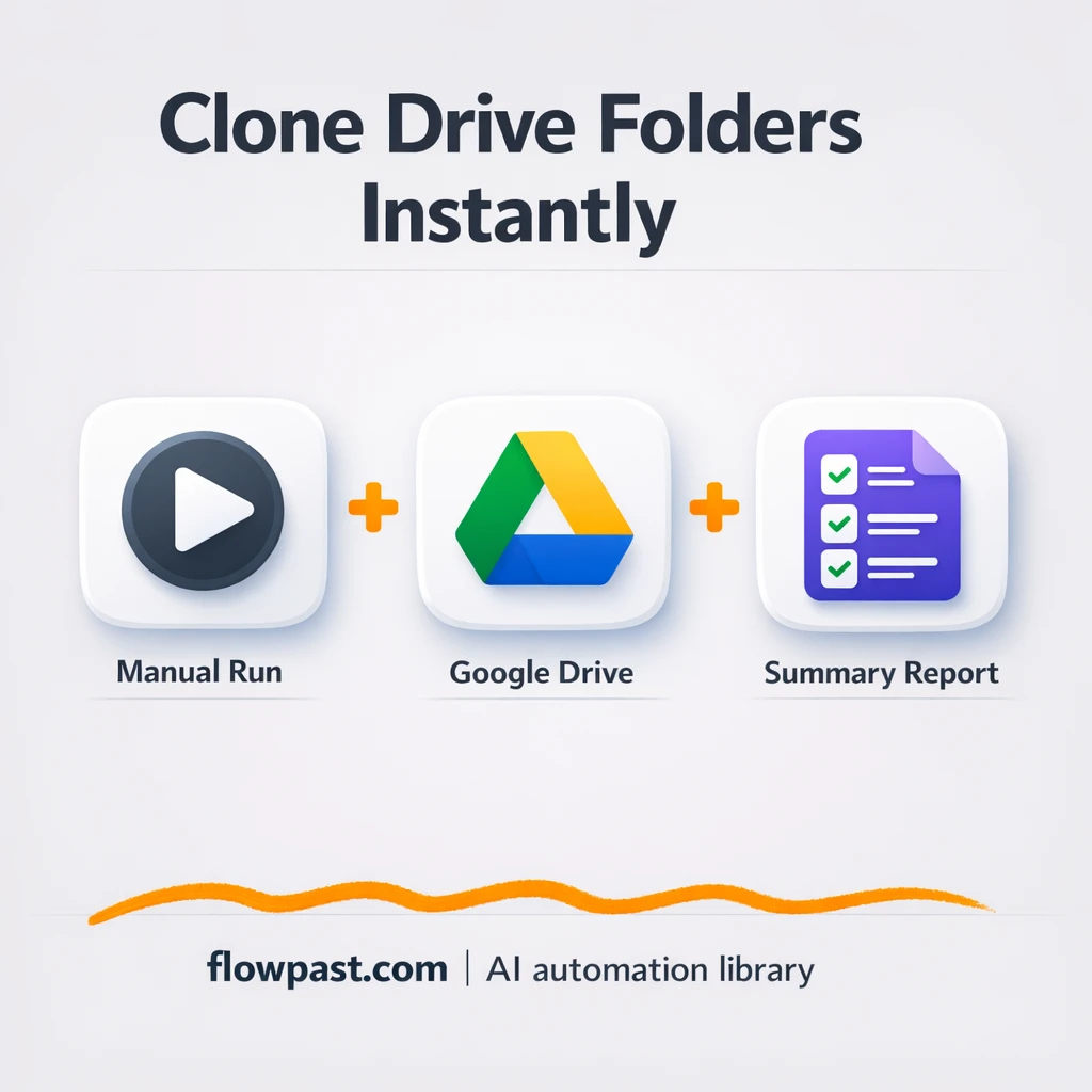 Google Drive + Google Sheets: clone folders fast - n8n workflow automation template