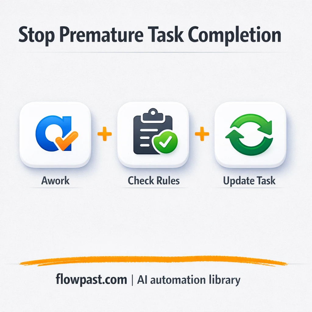Awork + Microsoft Teams: keep Done status honest - n8n workflow automation template