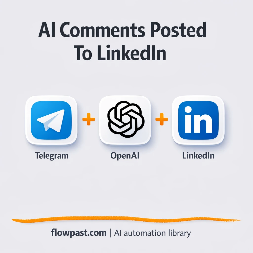 Telegram + LinkedIn, comments posted for you - n8n workflow automation template