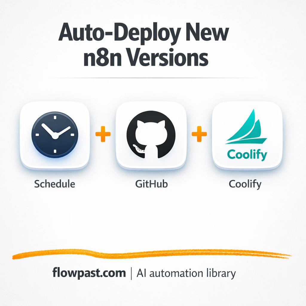 GitHub to Coolify, deploy updates without chasing tags - n8n workflow automation template
