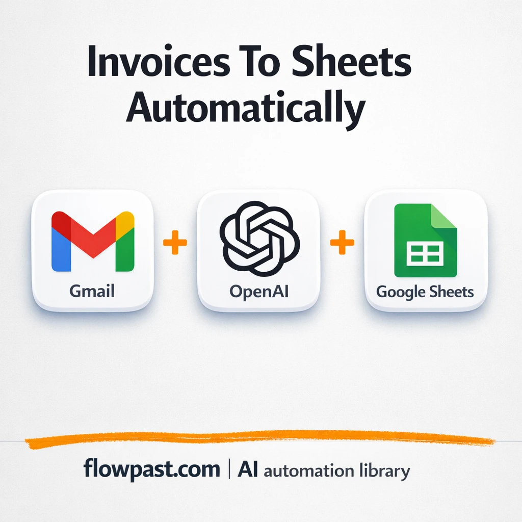 Gmail to Google Sheets, invoices captured cleanly - n8n workflow automation template