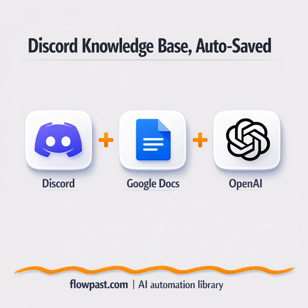 Discord + Google Docs: a team memory you can search - n8n workflow automation template
